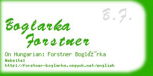 boglarka forstner business card